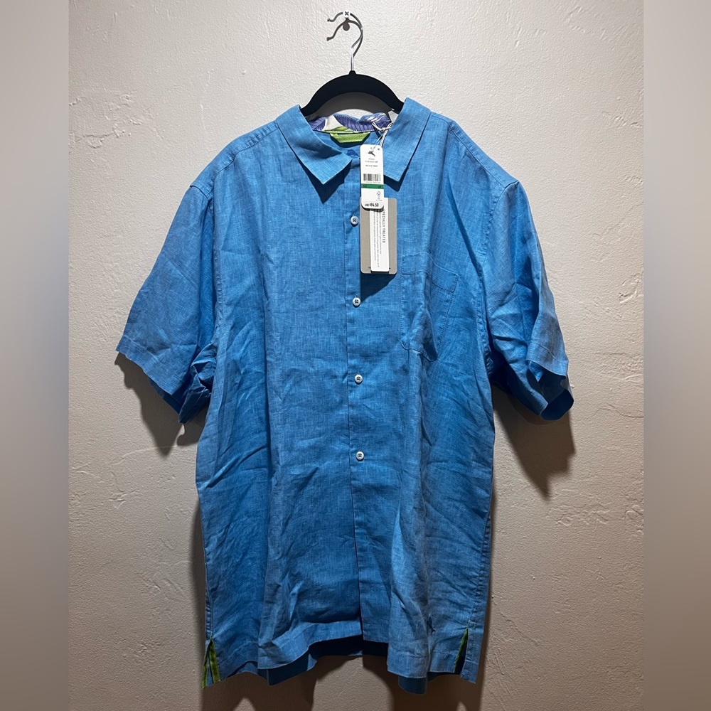 Tommy Bahama Men’s Sea Glass Camp Shirt -Blue